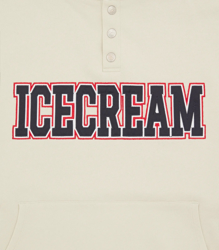 Icecream Button Up Popover Hoodie Off White HemingCo
