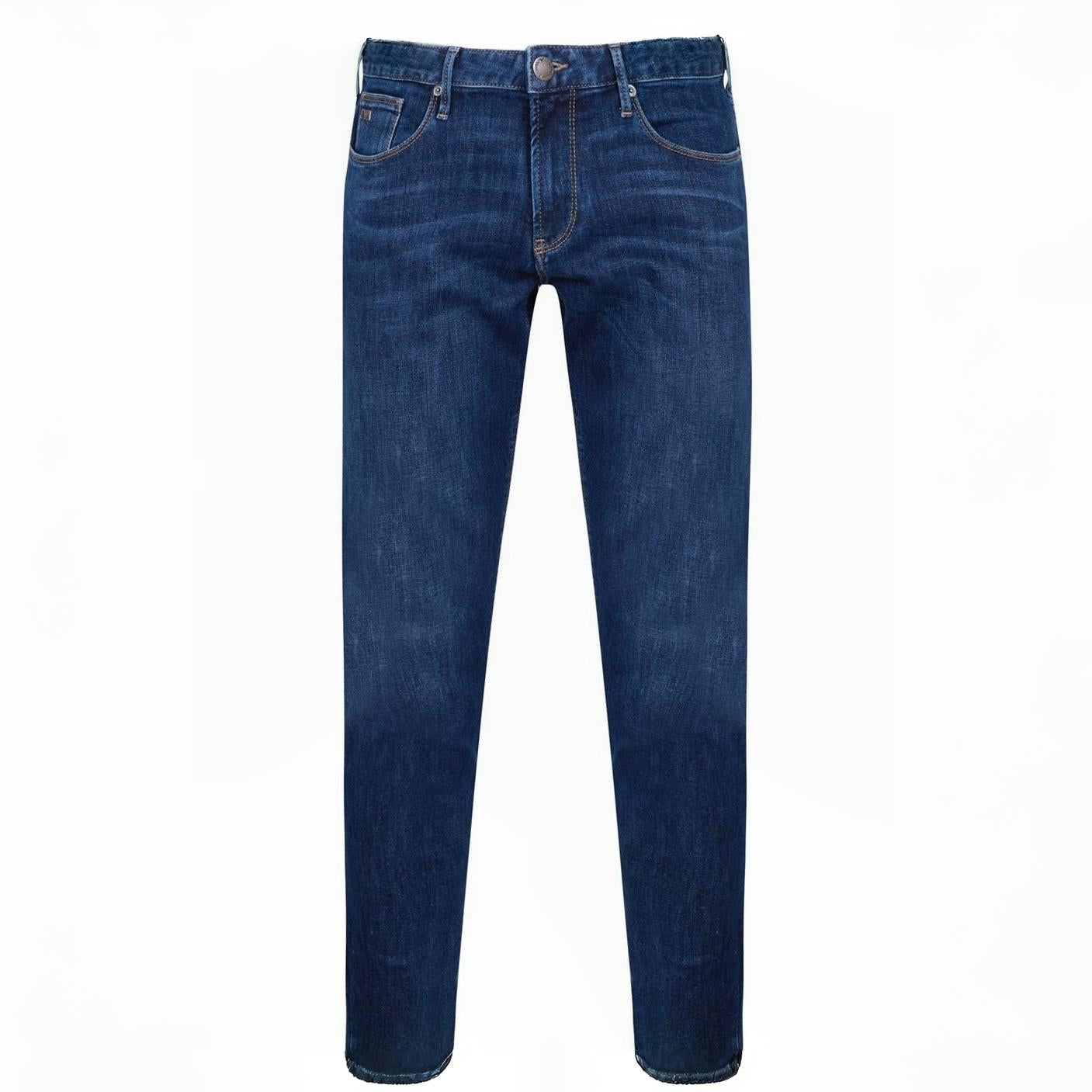 Emporio Armani J06 Slim Fit Jean: BLUE FADE