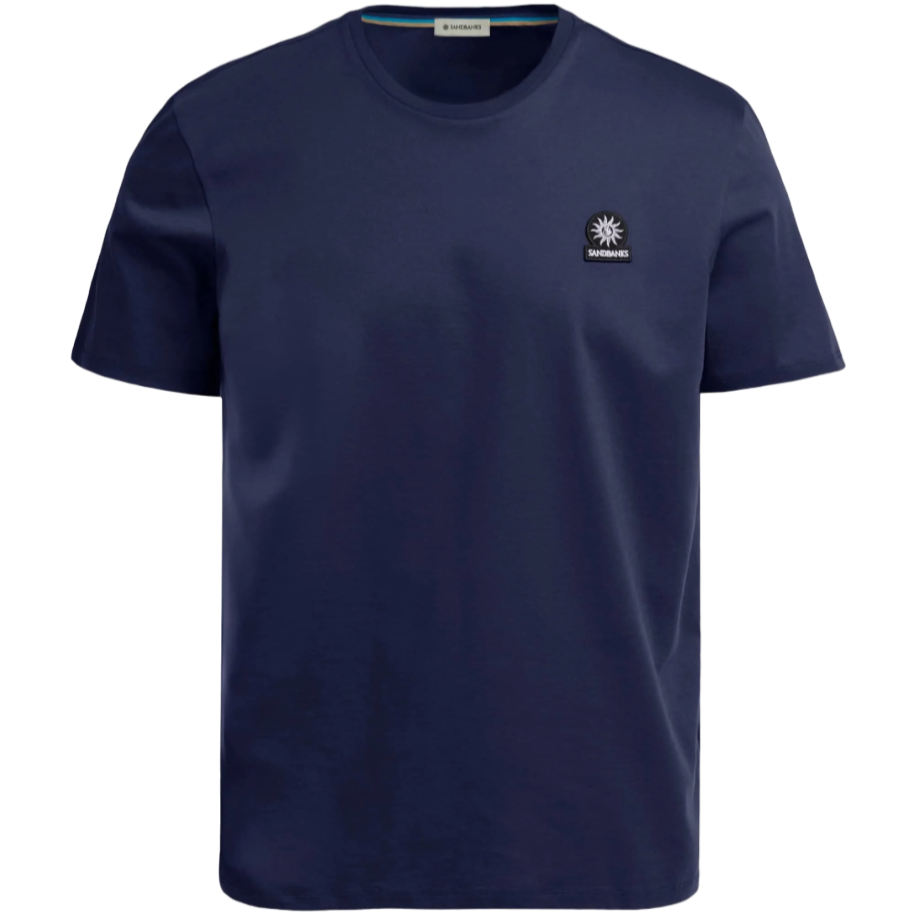 Sandbanks Badge Logo T-Shirt: NAVY