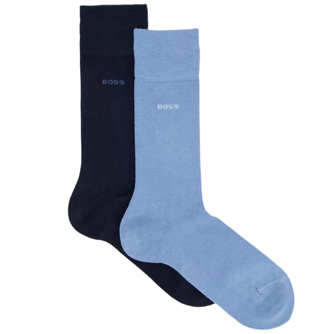 Hugo Boss Orange 2 Pack Bamboo Sock: AQUA/NAVY