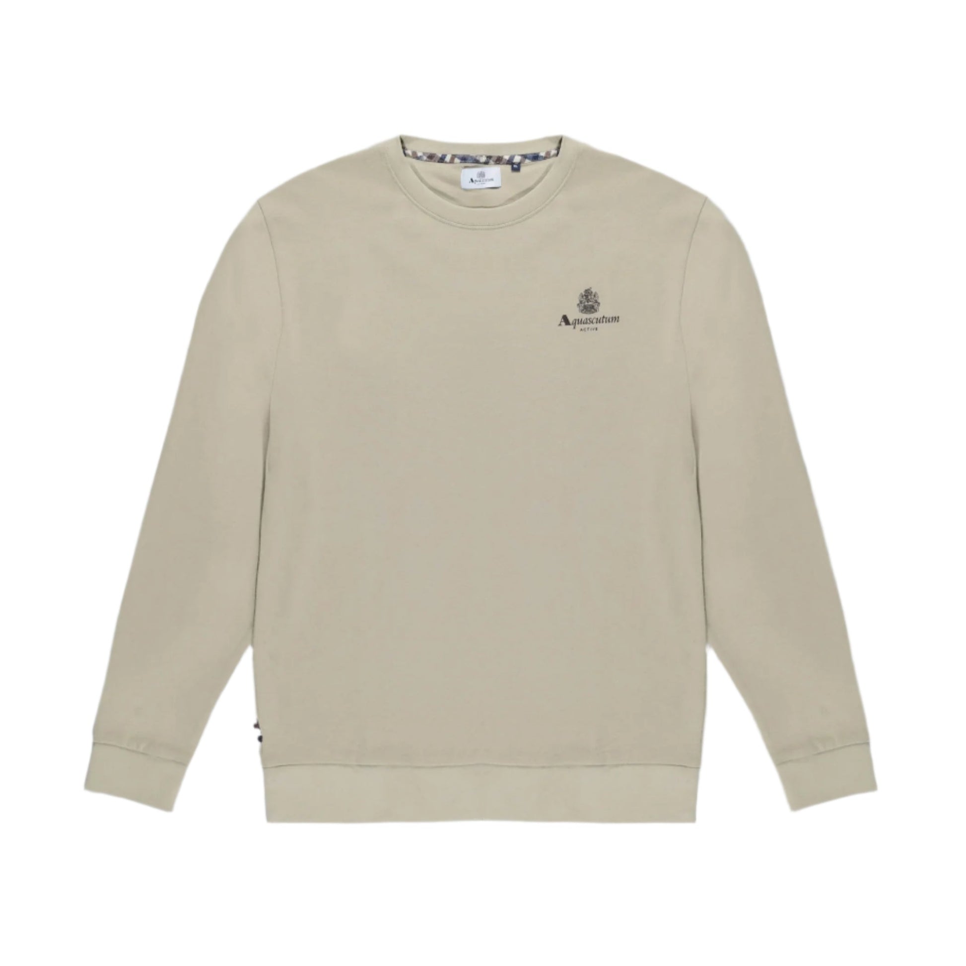 Aquascutum Active Small Logo Lightweight Sweatshirt: BEIGE