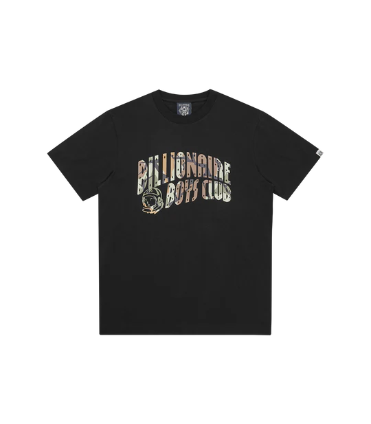 Billionaire Boys Club Camo Arch Logo T Shirt BLACK HEMINGCO