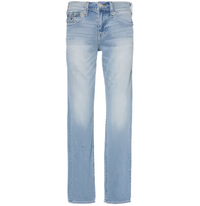 True Religion Ricky SN Flap Relaxed Straight Jean: BRILLIANT MEDIUM WASH (Medium Aged)
