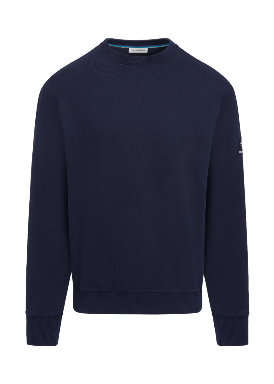 Sandbanks Badge Logo Sweatshirt: NAVY