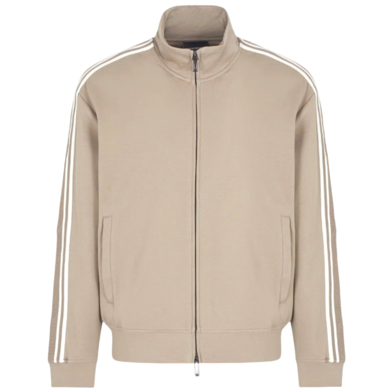 Emporio Armani Zip Up Sweatshirt: DARK BEIGE