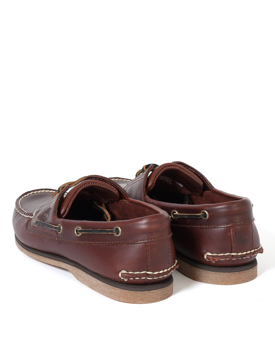 Timberland classic 2 eye boat shoe rootbeer smooth clearance