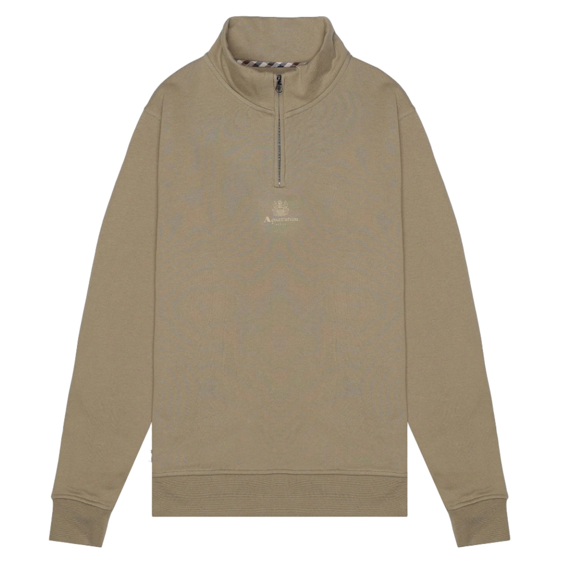 Aquascutum Active Quarter Zip Sweatshirt: KHAKI