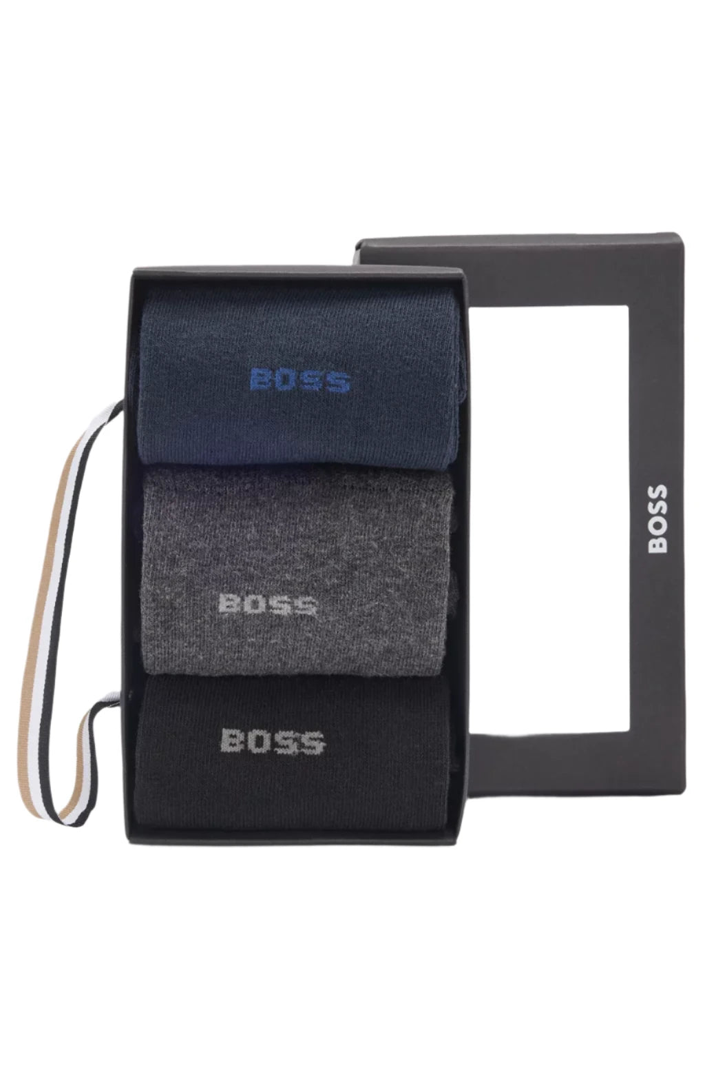 Hugo Boss Orange 3 Pack Sock Giftset: BLACK/GREY/NAVY