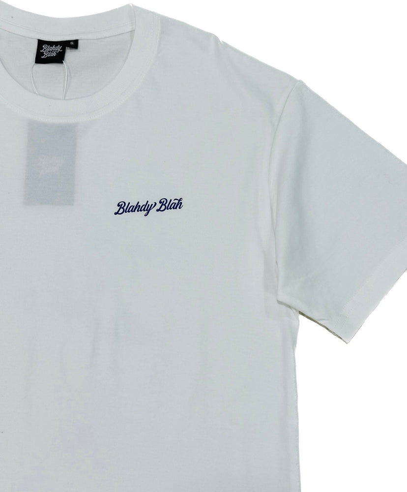 Blahdy Blah Double Logo T-Shirt White HemingCo