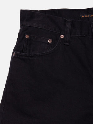 Nudie Jeans Seth Denim Shorts: AGED BLACK (Washed Black)