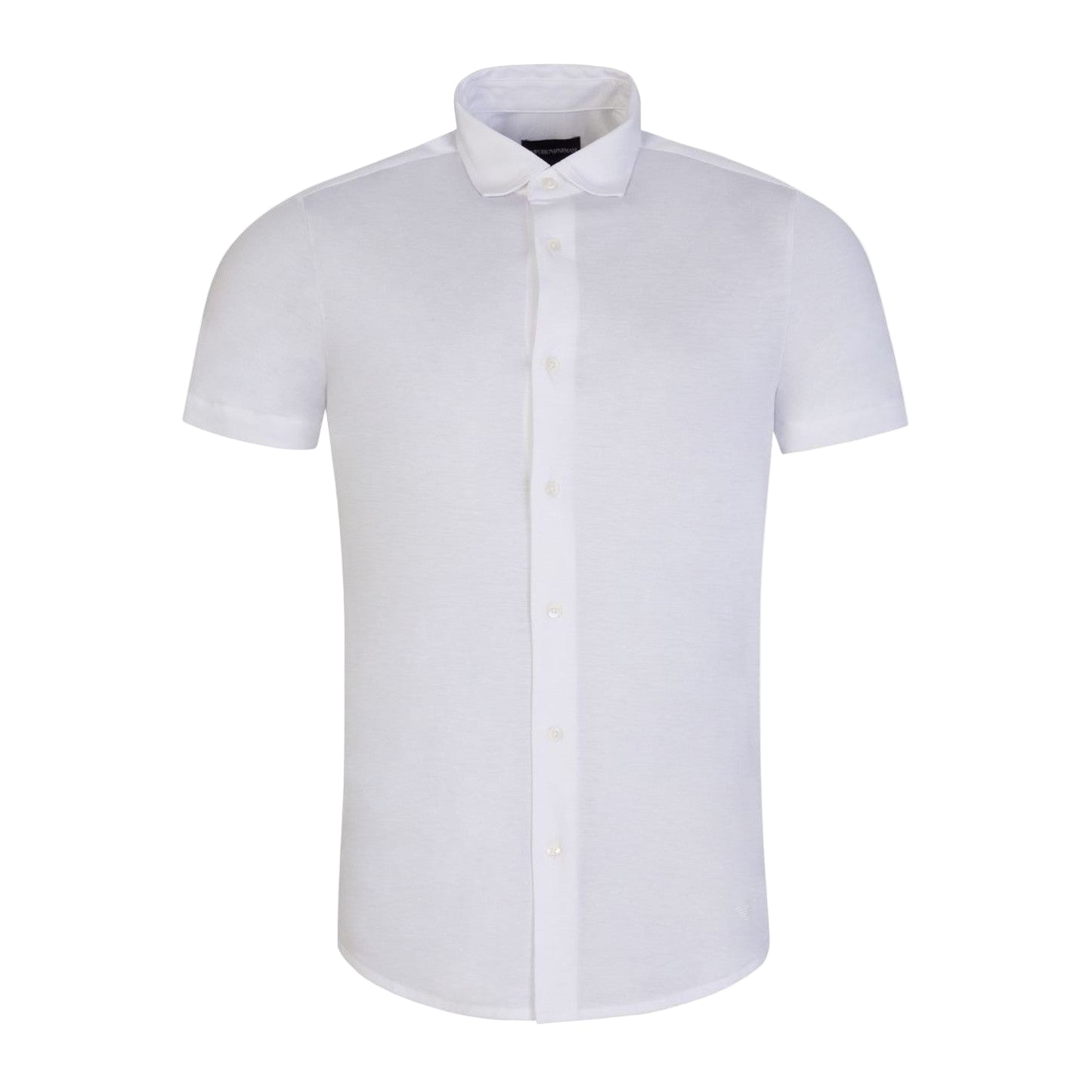 Emporio Armani Essentials Full Button Polo Shirt: WHITE