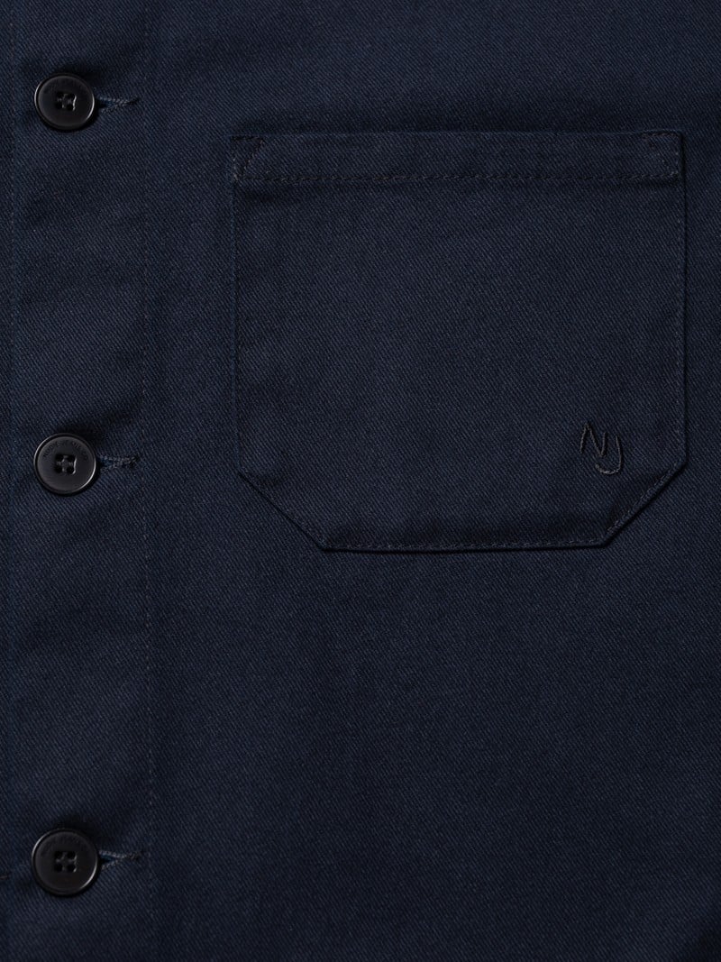 Nudie Jeans Buddy Classic Chore Jacket Navy HemingCo
