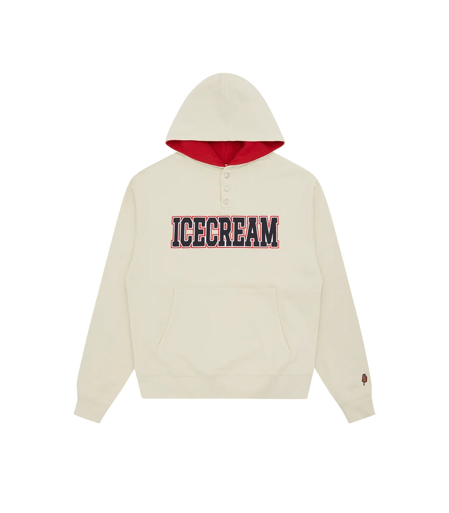 Icecream Button Up Popover Hoodie Off White HemingCo