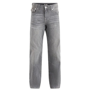 True Religion Ricky SN Flap Relaxed Straight Jean: CHALK GREY WASH