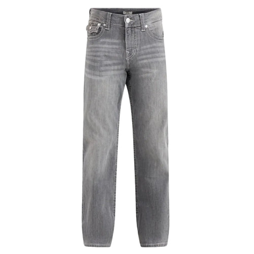 True Religion Ricky SN Flap Relaxed Straight Jean: CHALK GREY WASH