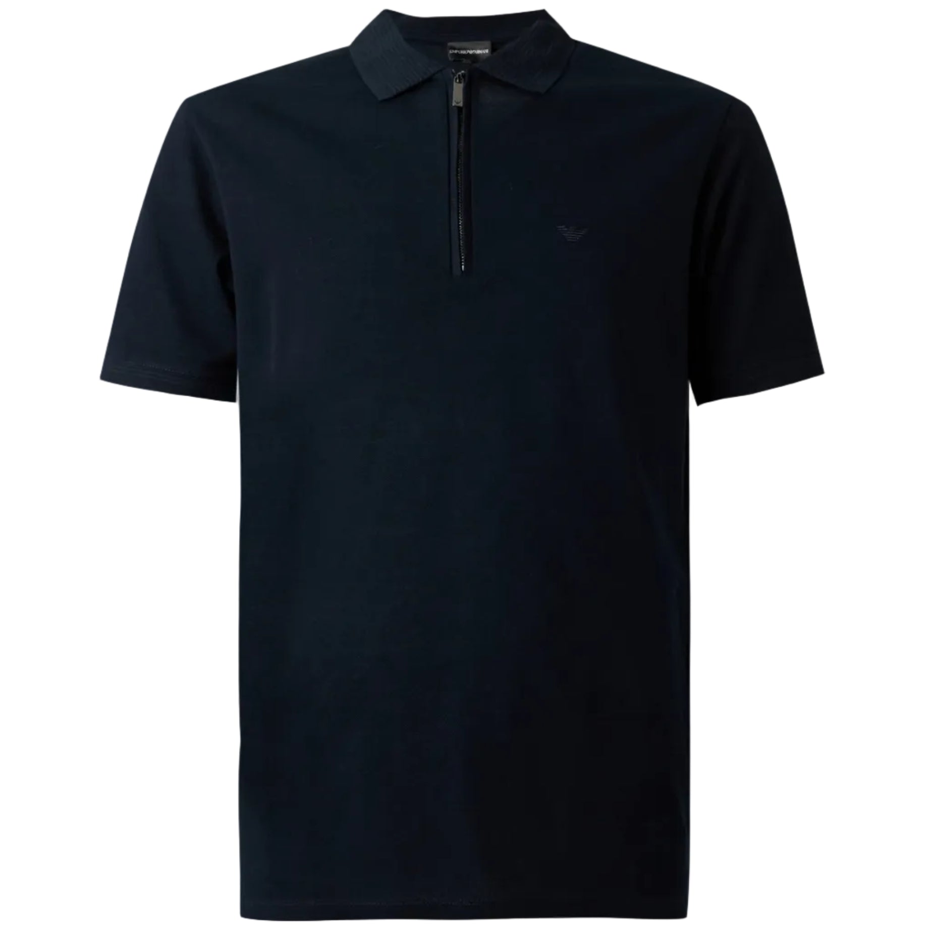 Emporio Armani Quarter Zip Polo Shirt: DARK BLUE