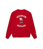 Icecream Supplies Crewneck Sweatshirt: RED