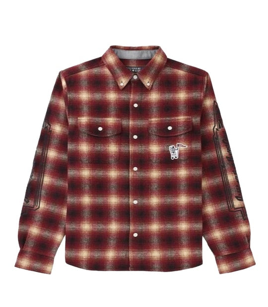 Billionaire Boys Club Check Shirt: RED