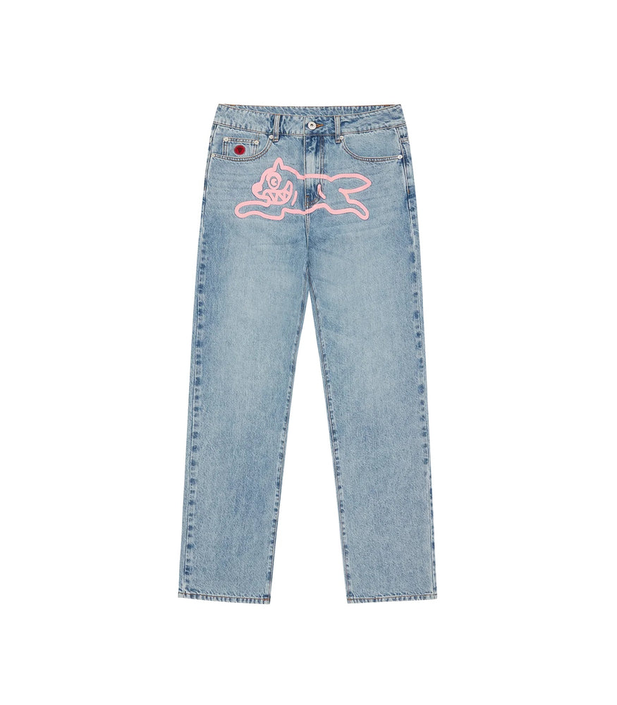 Icecream Running Dog Denim Pants Light Blue HemingCo