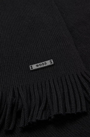 Hugo Boss Orange Albas Scarf: BLACK