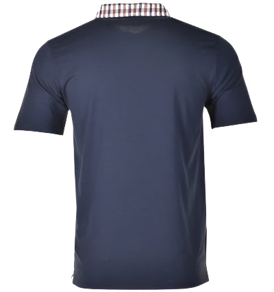 Aquascutum Active Supima Club Check Polo Shirt: NAVY