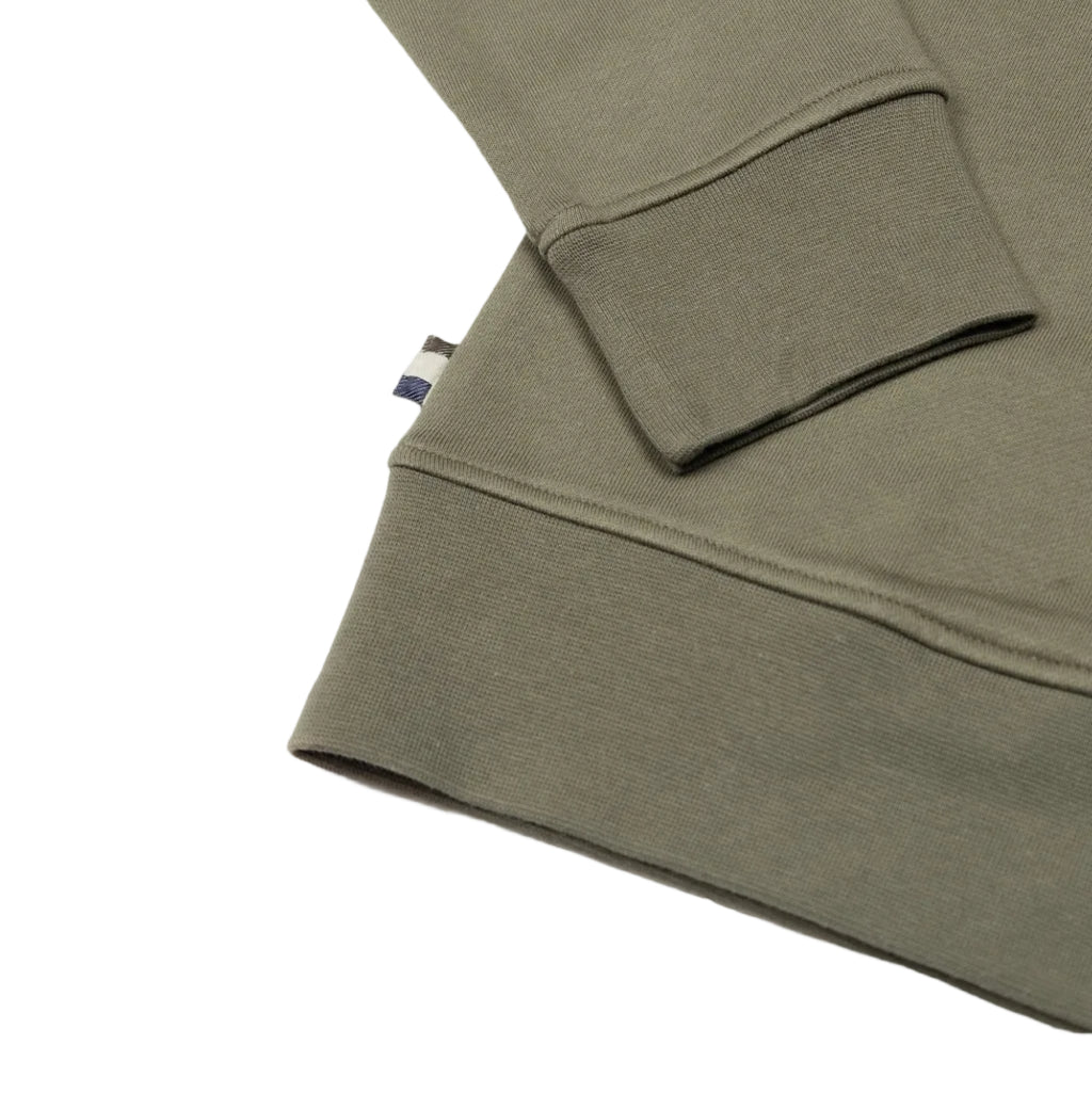Aquascutum Active Quarter Zip Sweatshirt: ARMY GREEN