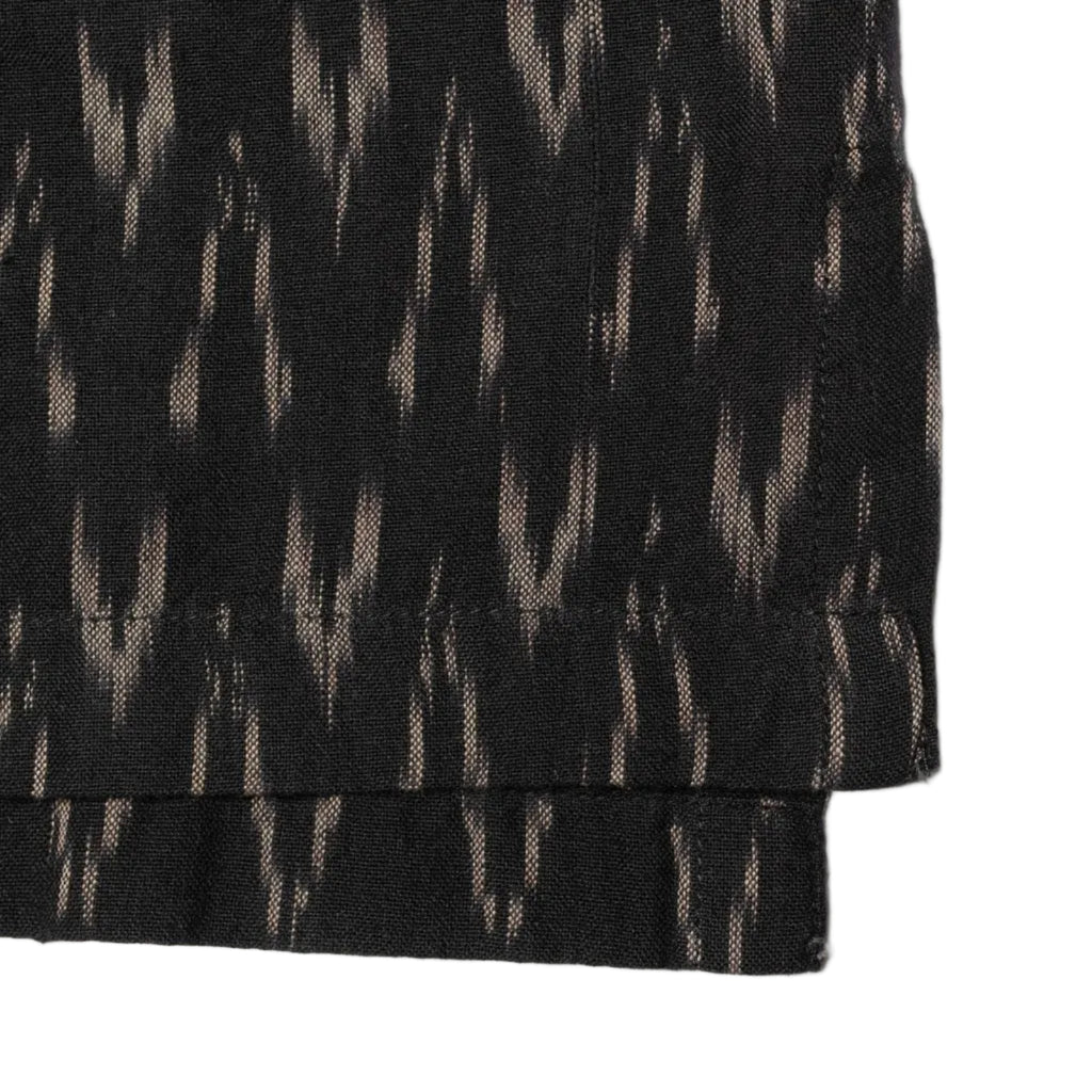 Nudie Jeans Arvid Ikat Hawaii Shirt: BLACK