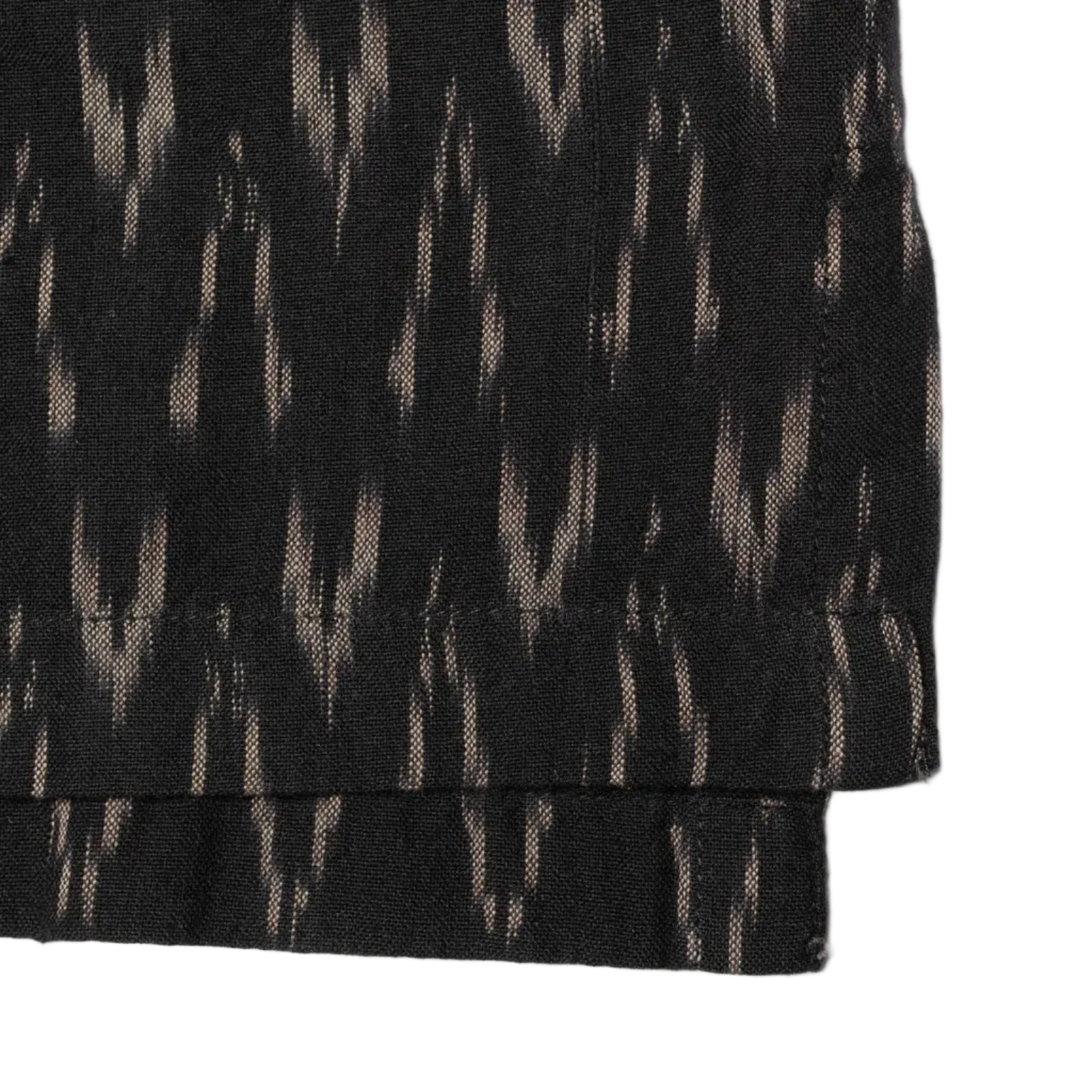 Nudie Jeans Arvid Ikat Hawaii Shirt: BLACK