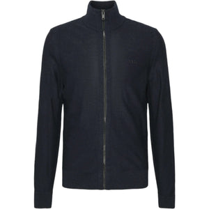 Hugo Boss Orange Avac Zip Knitwear: DARK BLUE