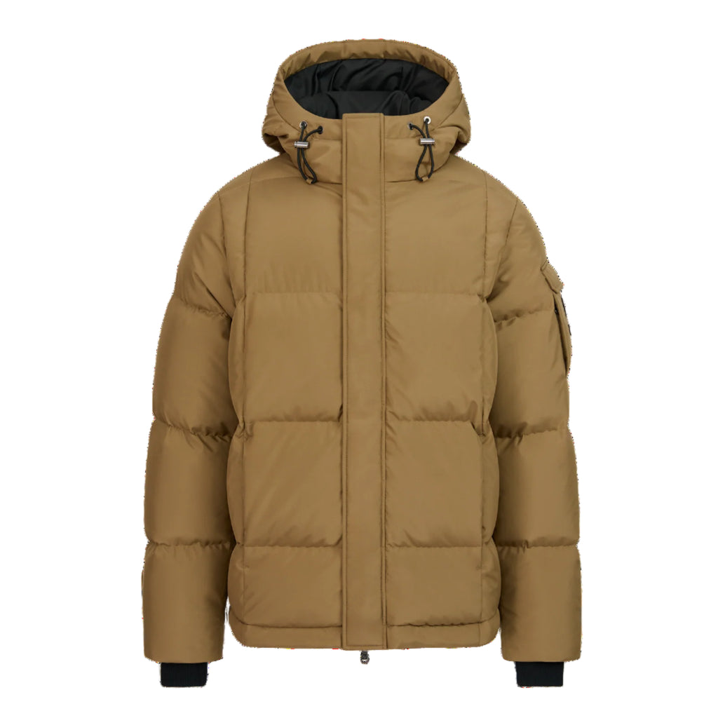 Sandbanks Wide Baffle Puffer Jacket: LIGHT BROWN