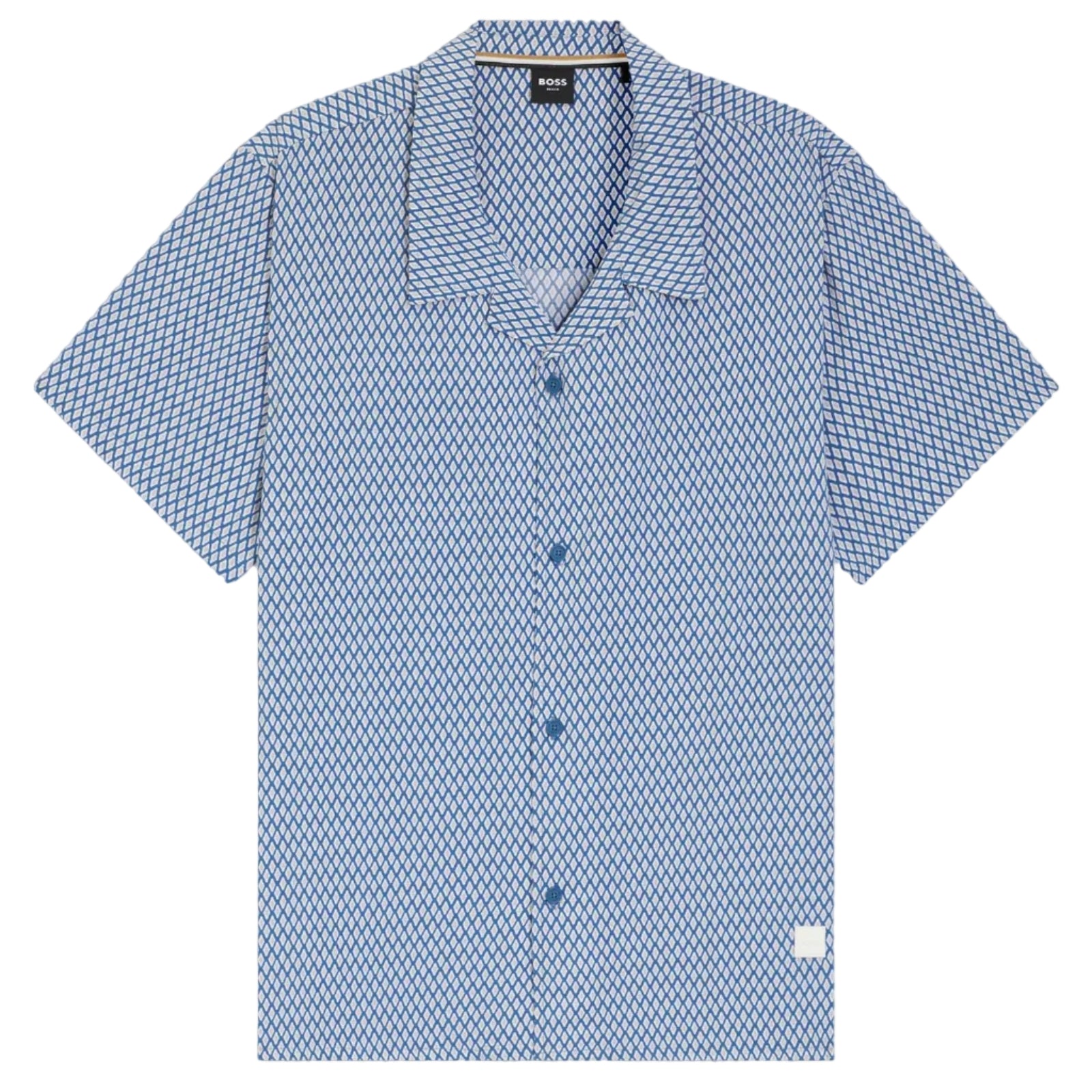 Hugo Boss Orange Beach Shirt: OPEN BLUE