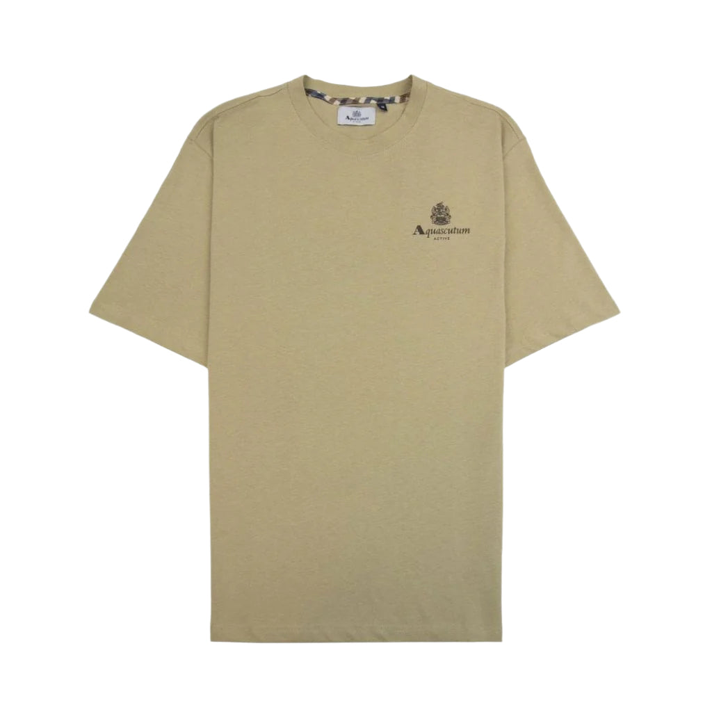Aquascutum Active Small Logo T-Shirt: BEIGE