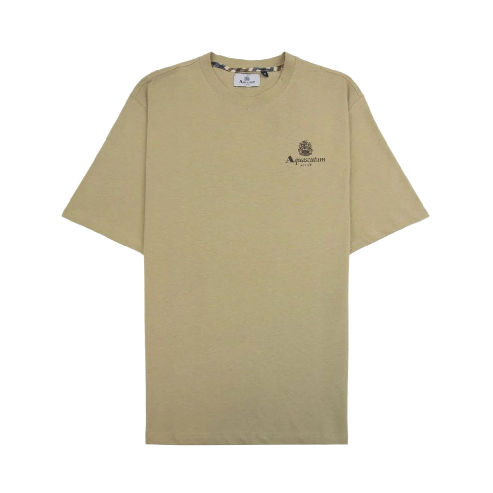 Aquascutum Active Small Logo T-Shirt: BEIGE