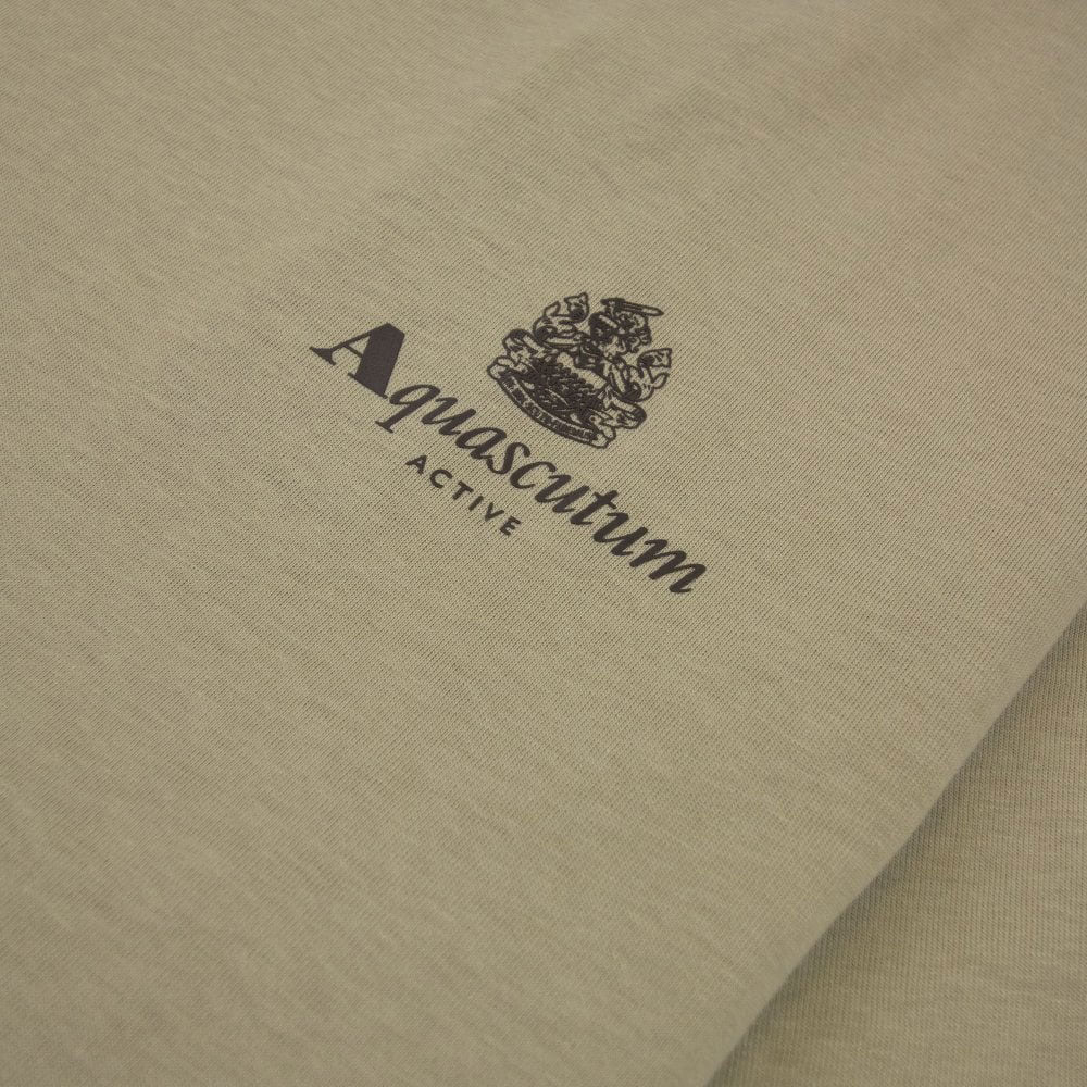 Aquascutum Active Small Logo T-Shirt: BEIGE