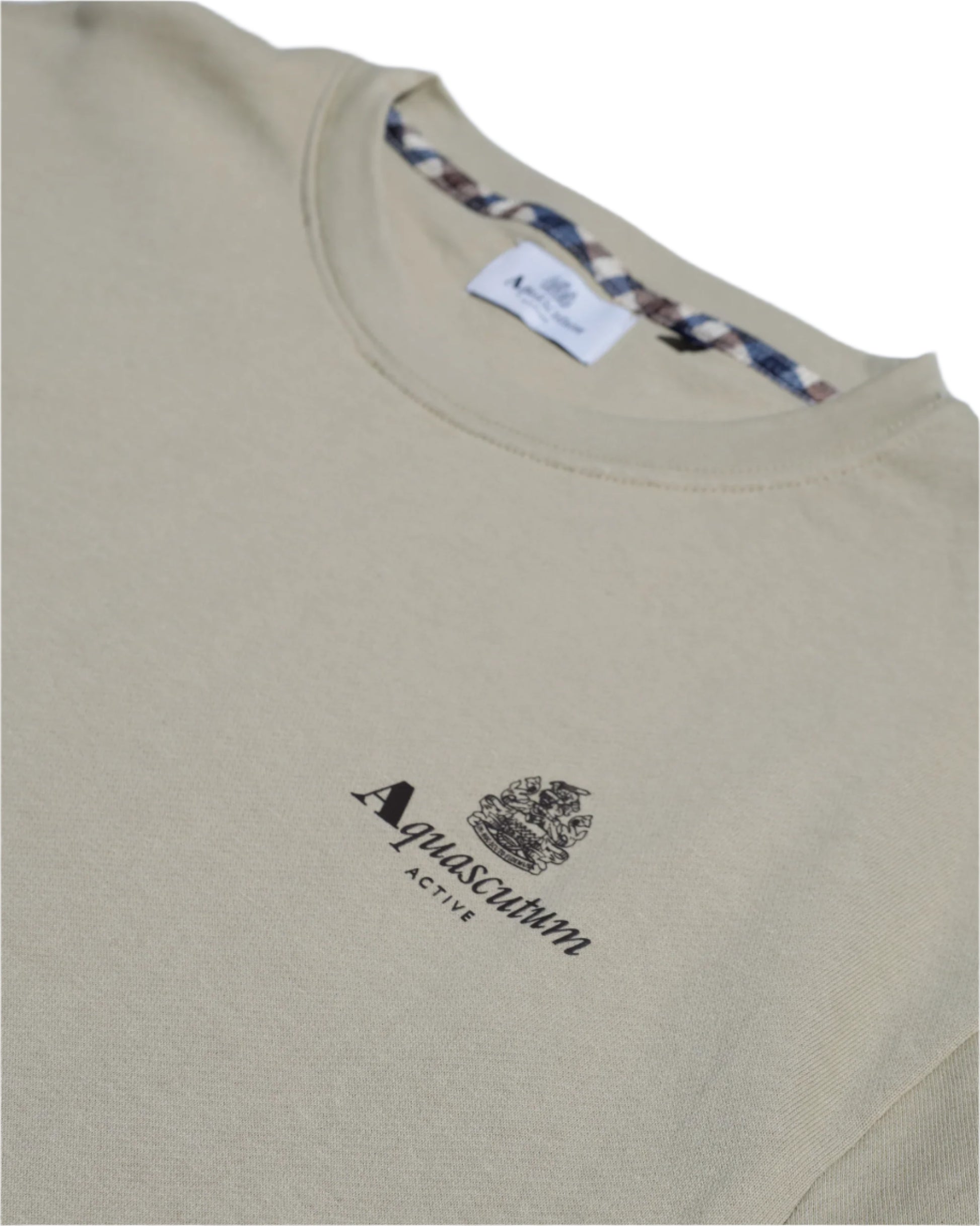 Aquascutum Active Small Logo Lightweight Sweatshirt: BEIGE
