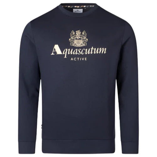 Aquascutum Active Big Logo Sweatshirt: NAVY