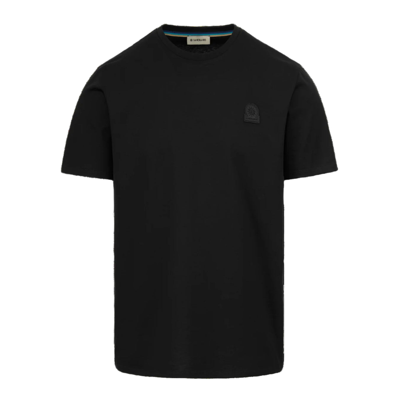 Sandbanks Rubber Badge T-Shirt: BLACK