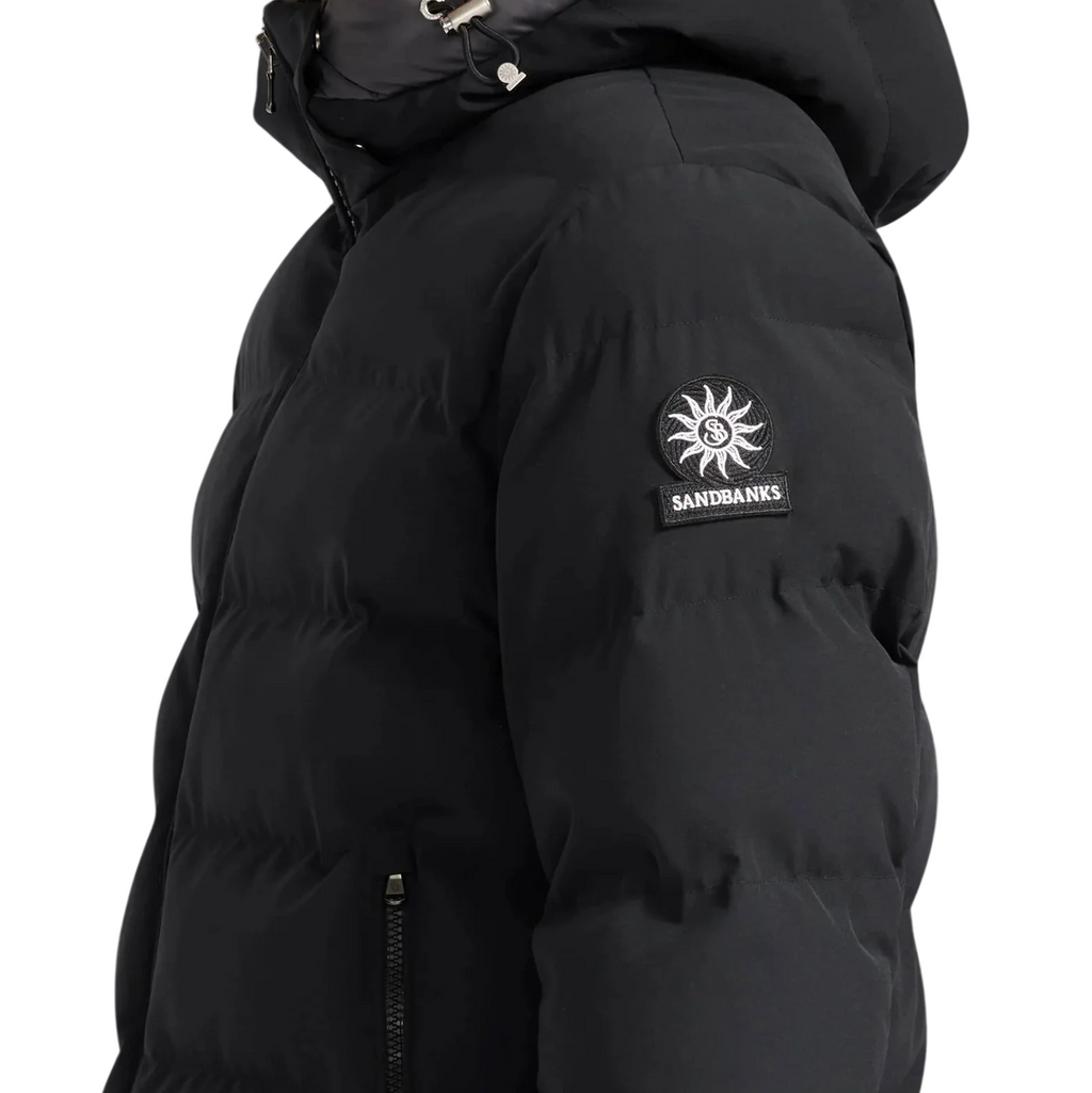 Sandbanks Banks Puffer Jacket: BLACK