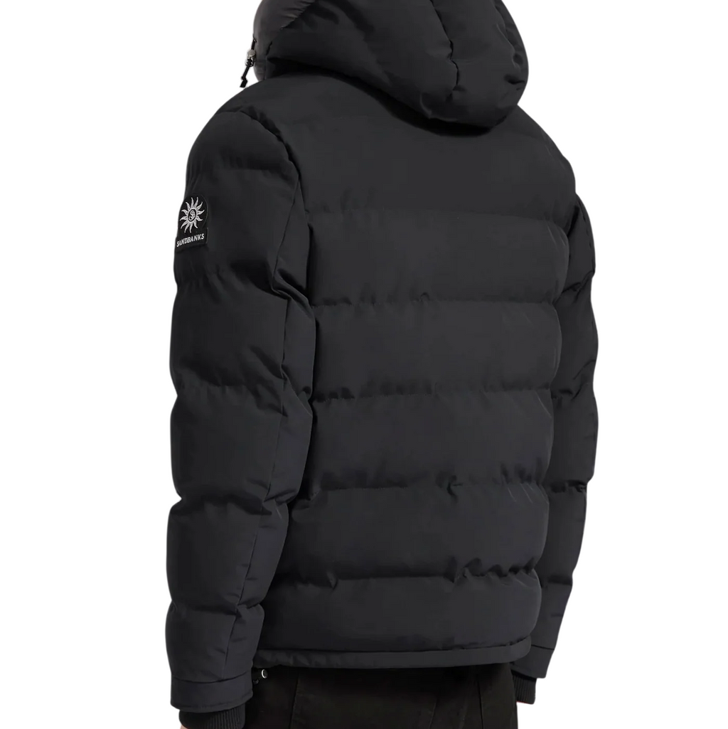 Sandbanks Banks Puffer Jacket: BLACK