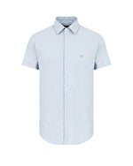 Emporio Armani Essentials Full Button Polo Shirt: LIGHT BLUE