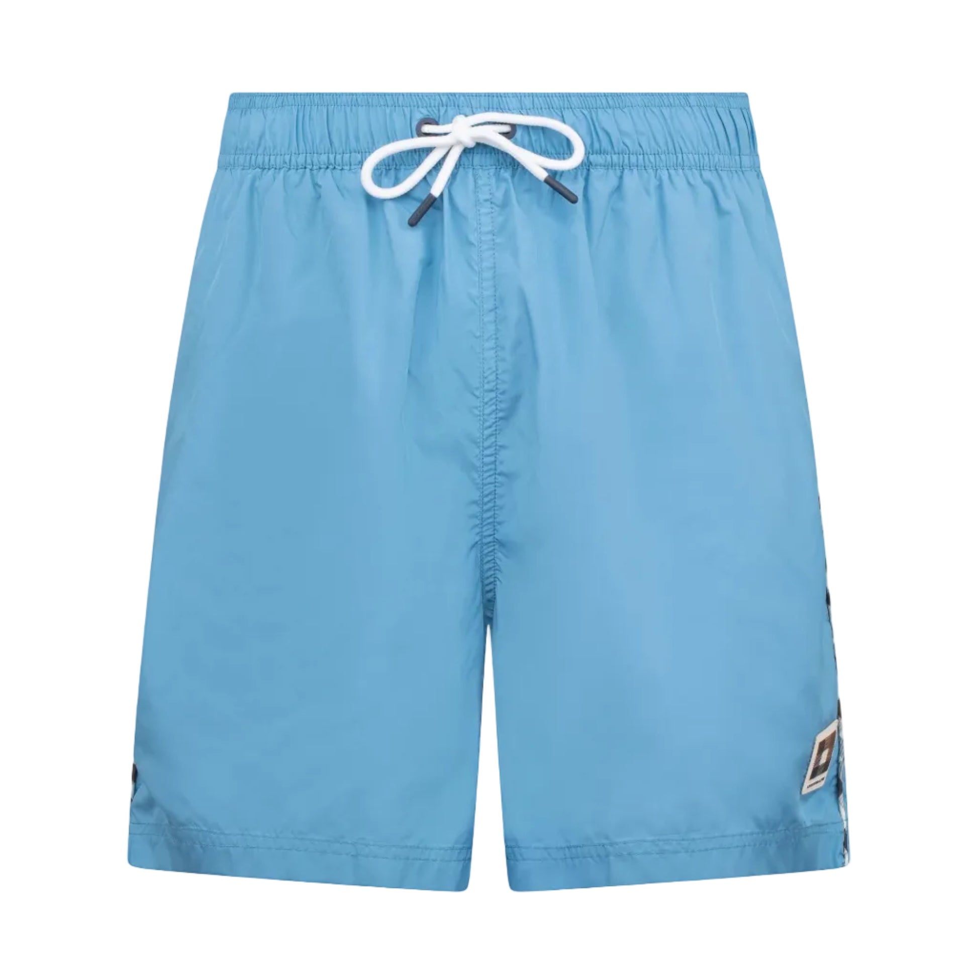 Aquascutum Active Club Check Piping Beach Short: BLUE