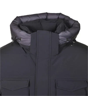 Sandbanks Branksome Long Puffer Jacket: BLACK