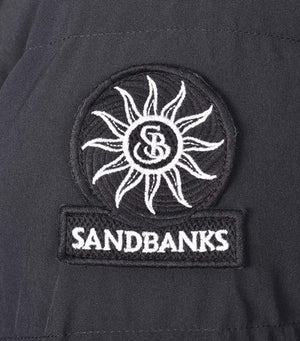 Sandbanks Branksome Long Puffer Jacket: BLACK
