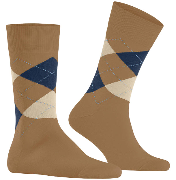 Burlington King Sock: BROWN MELANGE