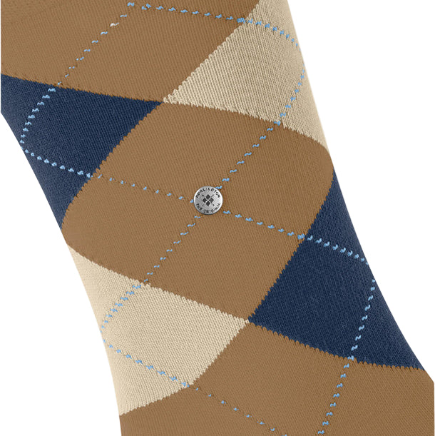 Burlington King Sock: BROWN MELANGE