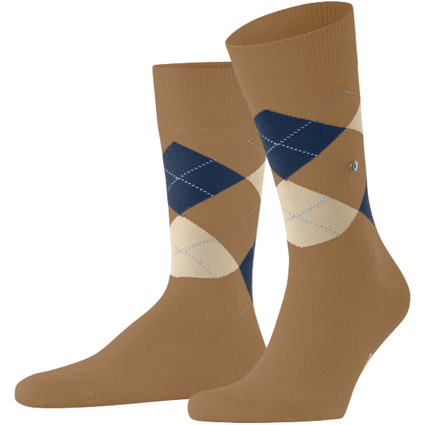 Burlington King Sock: BROWN MELANGE