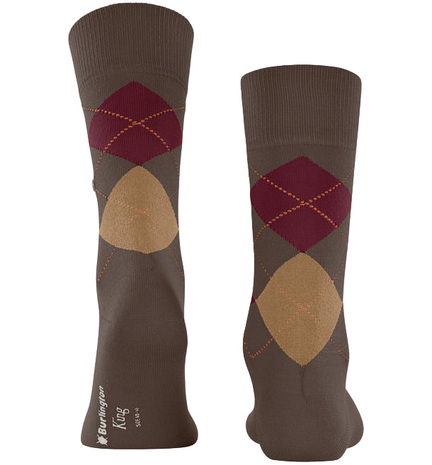 Burlington King Sock: BROWN