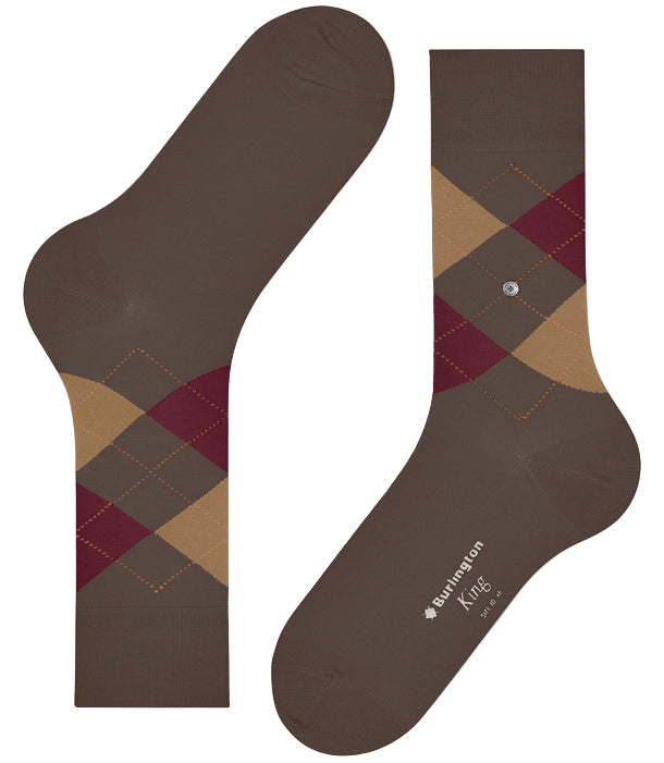 Burlington King Sock: BROWN