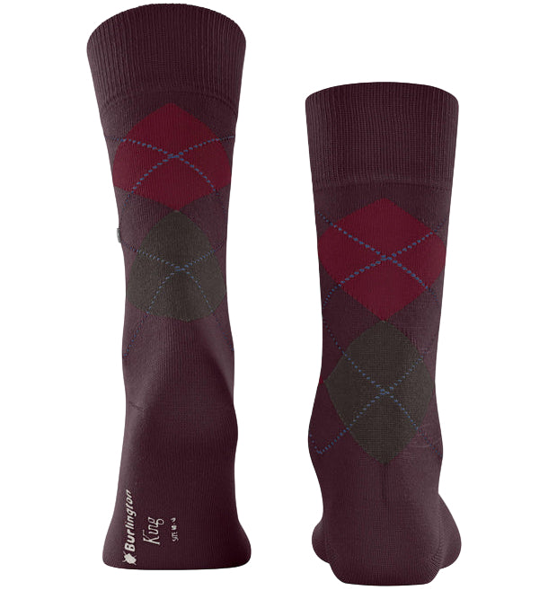 Burlington King Sock: BURGUNDY