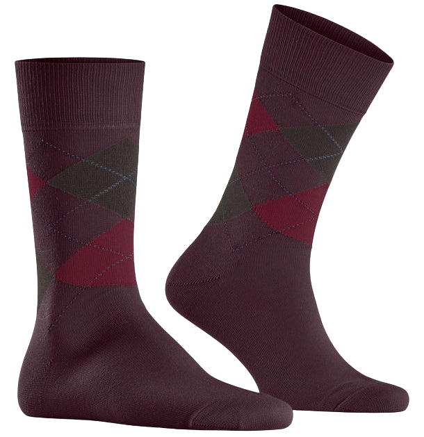 Burlington King Sock: BURGUNDY